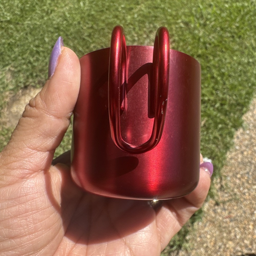 STARBUCKS 3 Oz. 89 ml Mini Espresso Shot Cup Mug Red Metal Stainless 2017 Coffee - Picture 4 of 5